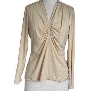 VINCE CAMUTO taupe with gold sparkles. Size L